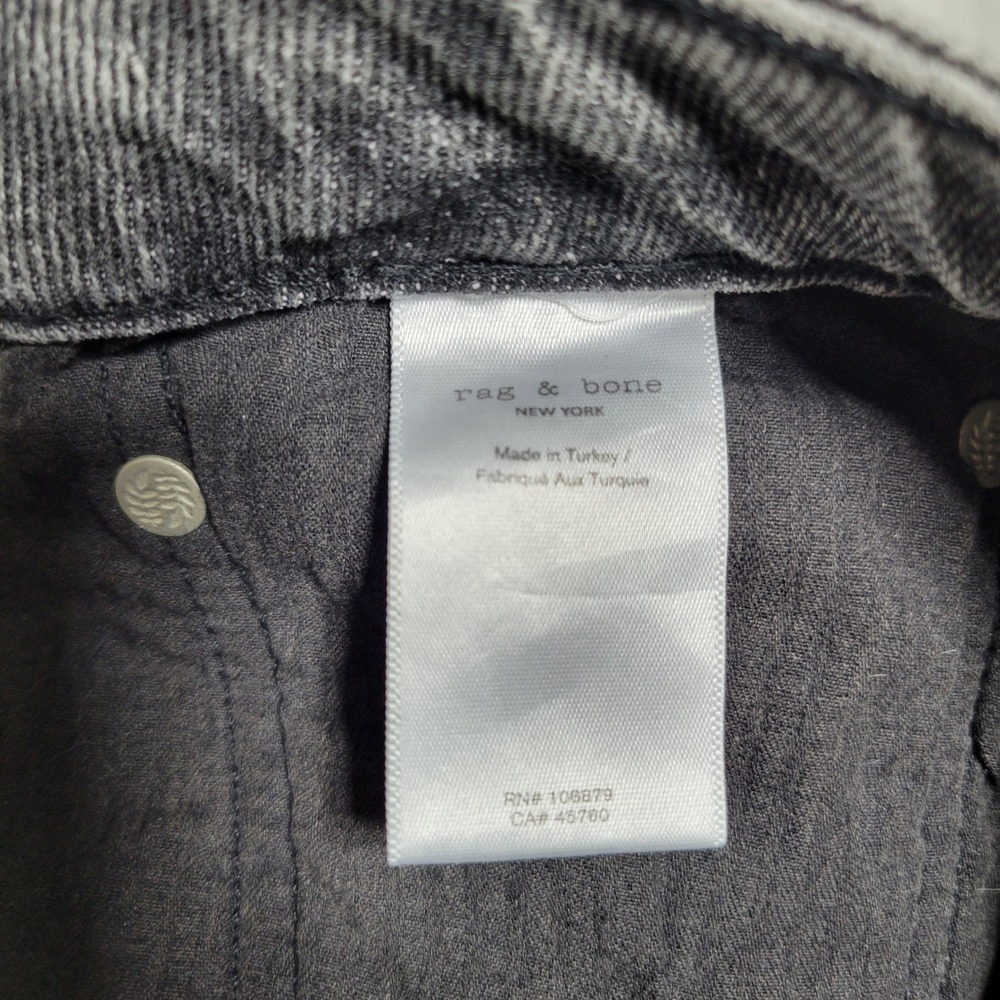 Rag & Bone Fit 3 Athletic Fit Gray Denim Jeans Mens Size 31X32 Dixon Color - Picture 5 of 6
